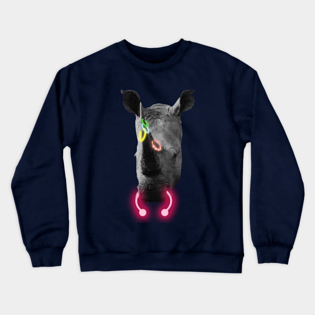 Chill rhino Crewneck Sweatshirt by BeChill
